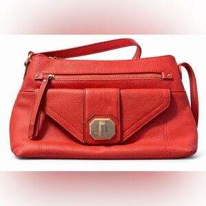 Rosetti Red Crossbody Bag Gold Hardware Envelope Flap Purse 12 X 7.5”